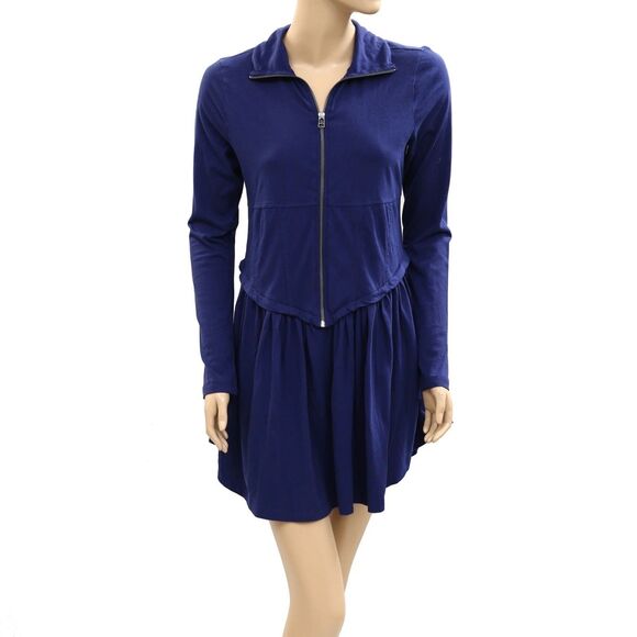 Daily Practice By Anthropologie Taylor Long-Sleeve Zip-Front Mini Dress L 284598 - Picture 5 of 10